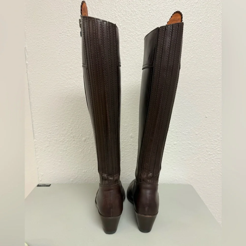 Fairfax & Favor Regina mahogany leather boots regular fit size 9 1/2 - Picture 4 of 9